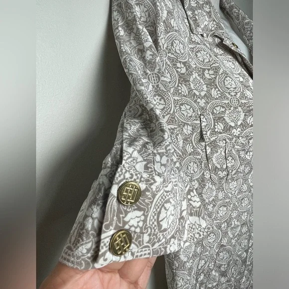 Gold Hawk 100% Silk Tunic Dress Gold Snap Buttos  With Belt Women Size M - Picture 6 of 8